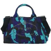 Prada Vintage Pre-owned Canvas prada-vskor Blue, Dam