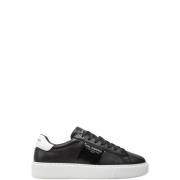 Karl Lagerfeld Svarta Läder Sneakers Maxi Kup Black, Herr