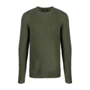 Roberto Collina Stilig Pullover Girocollo ML Green, Herr