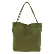 Prada Vintage Pre-owned Tyg totevskor Green, Dam