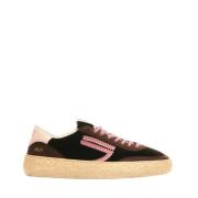 Puraai Bruna Tyg Sneakers med Rosa Detaljer Brown, Herr