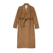 The New Society Oversized Cross-Style Woman Coat Brown, Dam