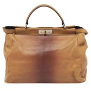 Fendi Vintage Pre-owned Laeder handvskor Brown, Dam