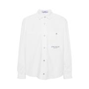 Stone Island Vit Marina Overshirt Bomullskanvas White, Herr