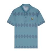 Lyle & Scott Argyle Polo Shirt Blue, Herr