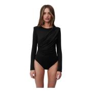 Undress Code Klassisk Draperad Bodysuit Black, Dam