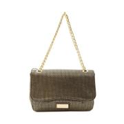 Pompei Donatella Läder Crossbody Väska med Logofoder Beige, Dam