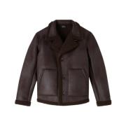 A.p.c. Faux Shearling Blouson Jacka Brown, Herr