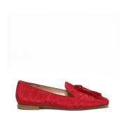 Prosperine Röda Moirè Loafer Skor Red, Dam