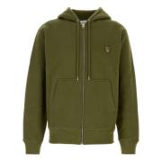 Maison Kitsuné Grön Fox Head Patch Hoodie Green, Herr