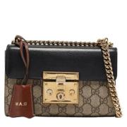 Gucci Vintage Pre-owned Belagd canvas gucci-vskor Black, Dam