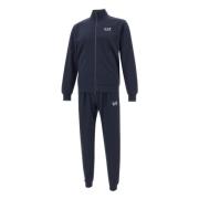 Emporio Armani EA7 Blå Bomulls Tracksuit Set Blue, Herr