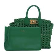 Salvatore Ferragamo Pre-owned Pre-owned Laeder handvskor Green, Dam