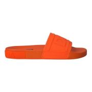 Dolce & Gabbana Orange Gummislides Sandaler Orange, Herr