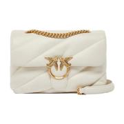 Pinko Klassisk Love Bag Puff med vadderad White, Dam