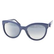 Chanel Vintage Pre-owned Plast solglasgon Blue, Dam