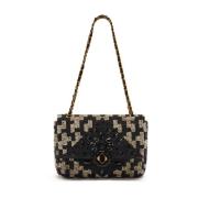 Maliparmi Handbroderade Pärlor Crossbody Väska Black, Dam