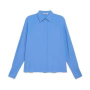 Maliparmi Flytande Crepe Skjorta Blue, Dam