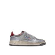 Autry Vintage Stil Läder Sneakers Gray, Herr