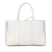 Bottega Veneta Vintage Pre-owned Laeder totevskor White, Dam