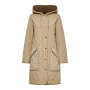 Burberry Diamantquiltad Beige Jacka Beige, Dam