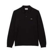 Lacoste Svart Polo Tröja Klassisk Stil Black, Herr