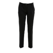 Dolce & Gabbana Svarta Stretch Ull Canvas Byxor Black, Dam