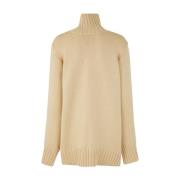 Jil Sander Ljus Banan Turtleneck Tröja Beige, Dam