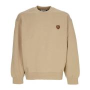 Carhartt Wip Hjärta Patch Sweatshirt Dammig H Brun Beige, Herr