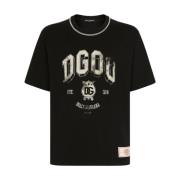 Dolce & Gabbana Casual Bomull T-shirt Black, Herr