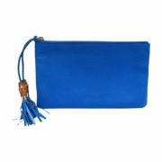 Gucci Vintage Pre-owned Canvas kuvertvskor Blue, Herr