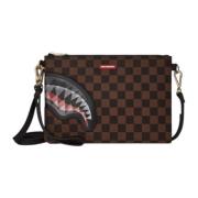 Sprayground Brun Clutch med Avtagbar Handledsrem Brown, Unisex