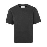 Ami Paris Lyxig Jersey T-shirt i Mörkgrå Gray, Herr