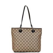 Gucci Vintage Pre-owned Canvas totevskor Beige, Dam