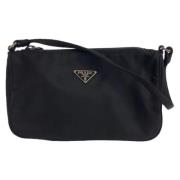 Prada Vintage Pre-owned Canvas handvskor Black, Dam