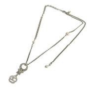 Chanel Vintage Pre-owned Metall halsband Gray, Dam