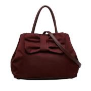 Prada Vintage Pre-owned Canvas prada-vskor Red, Dam