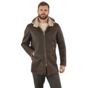 La Canadienne Brun Shearling Huva Jacka Brown, Herr