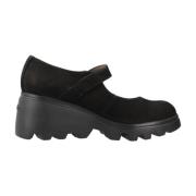 Wonders Platform Wedges Black, Dam