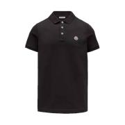 Moncler Polo T-shirt med logotyp Black, Herr