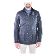 Barbour Vaxjacka med Bikerstil Blue, Herr