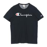 Champion Svart Crewneck Tee Shirt Black, Herr