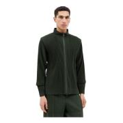 Issey Miyake Veckad Zip-Up Cargo Jacka Green, Herr