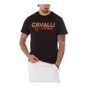 Just Cavalli Herr Logo T-shirt Black, Herr