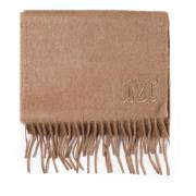 Max Mara Kamel Sjal med Monogram Logo Brown, Dam