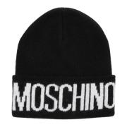 Moschino Enkel Logo Beanie Mössa Black, Herr