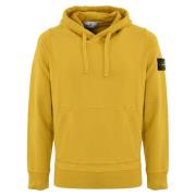 Stone Island Gul huvtröja med logopatch Yellow, Herr