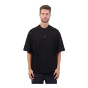 Armani Exchange Svart Jersey Bomull Logo T-shirt Black, Herr