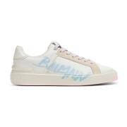 Balmain Lädersneakers White, Dam