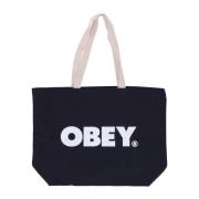 Obey Canvas Bold Tote Bag Svart Black, Herr